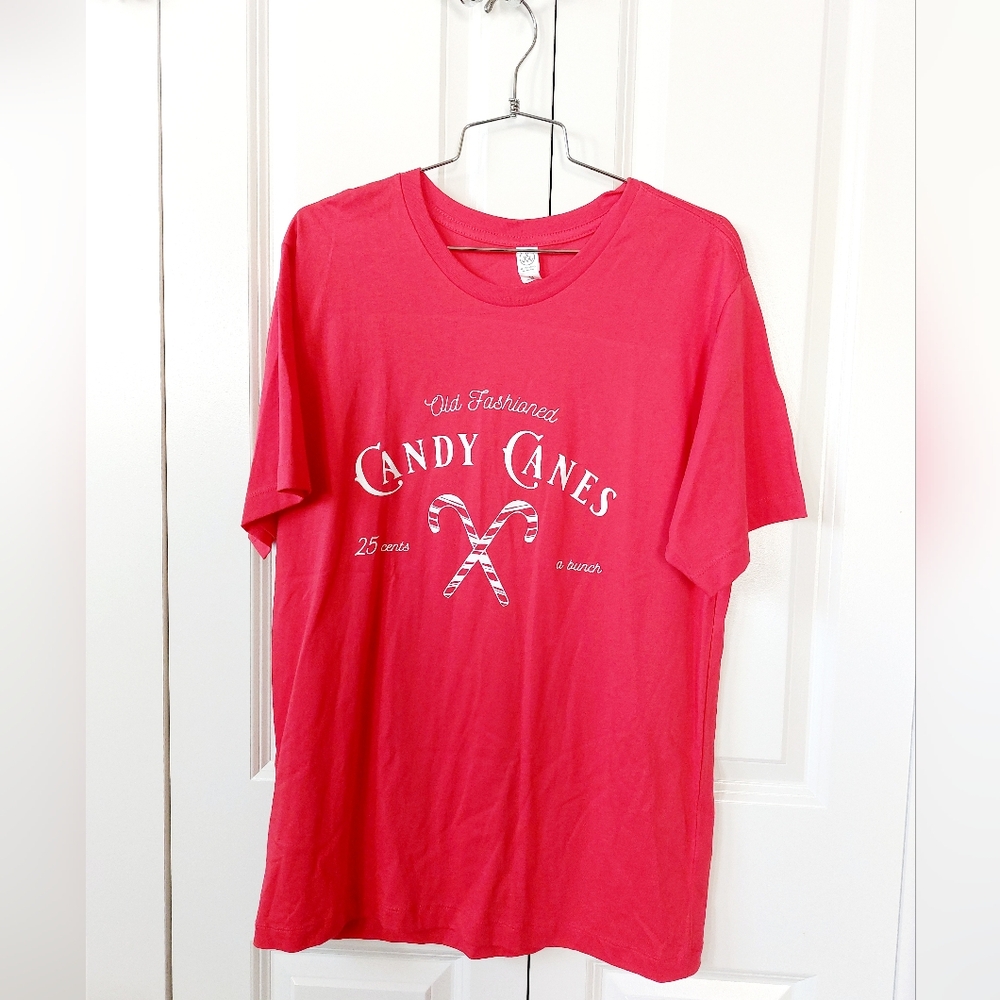 NWOT Candy Canes Christmas Tshirt size Medium Holiday Teacher‎